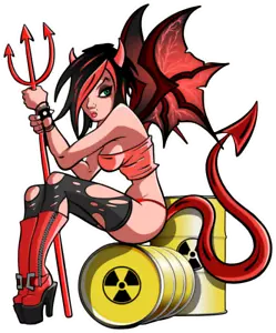 Sexy pegatina a todo color Little Devil Girl de 5"" x 4 - Imagen 1 de 6