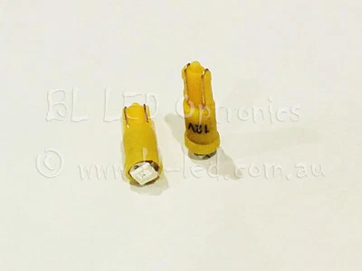 BL LED OPTRONICS 10x T5 74 Wedge Universal Amber SMD LED Light Bulbs Dash Instrument Cluster HVAC