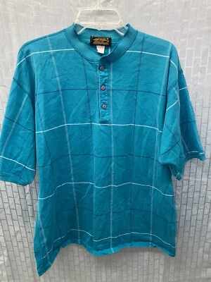 Men’s Eddie Bauer Window Pane Green Shirt Size XL Vintage - Image 1 of 3