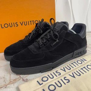 Louis Vuitton Uniform Trainer LV Sneaker Black Suede 12 LV 13 US 46 EUR - Picture 1 of 12