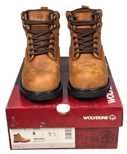Wolverine Floorhand Insulated Steel-Toe 6" Womens Sz 6M Brown Work Boots W221025 - Picture 1 of 14