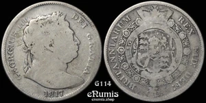 Great Britain, George III, Halfcrown 1817, Bull head, Fine - Picture 1 of 6