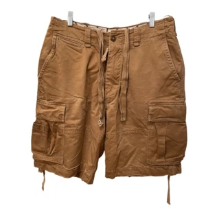 VINTAGE Abercrombie & Fitch Shorts Mens 32 Brown Tobacco Cargo Fatigues Y2K - Picture 1 of 15
