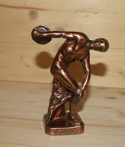 Figurina Discobole atleta in metallo fatta a mano greca vintage - Foto 1 di 12