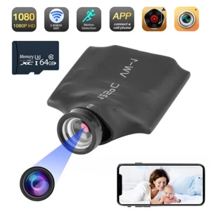 HD 1080P Mini WiFi DIY Secret Camera DVR Tiny DVR Video Button Lens Camera 64GB - Picture 1 of 19