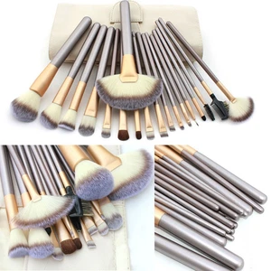 18PCS Pro Makeup Brush Set Cosmetic Foundation Powder Brushes Kit + Pouch Case - Picture 1 of 6
