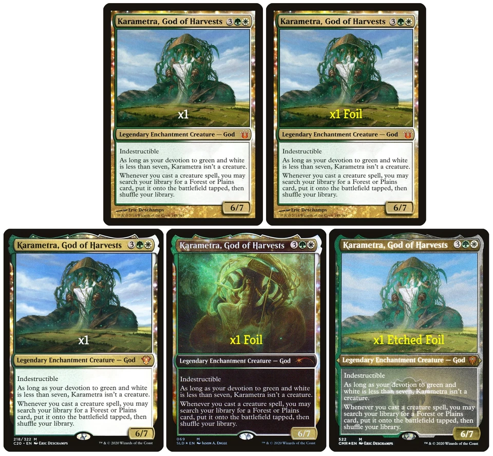 MTG BNG C20 SLD CMR Karametra, God of Harvests MINT (SELECT) - Image 1 of 1