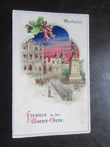 AK Fresnes in der Woevre-Ebene,Markt,Prägekarte,Litho,Halt gegen das Licht,1918 - Picture 1 of 1