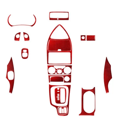 Полный комплект отделки салона из красного углеродного волокна 18 шт. для Toyota Celica 2000-2005 - Изображение 1 из 4