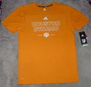 NEW ADIDAS MLS Houston Dynamo Soccer T Shirt Youth Boys XL 18 Climalite NEW NWT - Picture 1 of 1