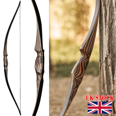 20-70lbs 54" Archery Wooden Traditional bow Longbow  Hunting Target Training - Image 1 of 4