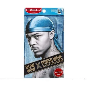 KISS RED Bow Wow Power Wave Velvet Luxe Durag (Blue) - Picture 1 of 7