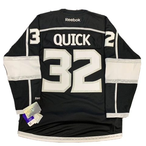 New Jonathan Quick Large Black Reebok Premier NHL Los Angeles Kings Jersey NWT Cover