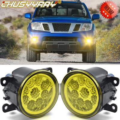 Kit de 2 luces antiniebla LED para parachoques amarillo ámbar para Nissan Frontier 2010-2019 Foto 1 de 4