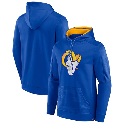 Los Angeles Rams Fanatics Branded On The Ball Pullover Hoodie Royal NFL Football Cover