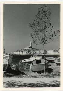 Altes Vintage Foto Kirche St. Euphemia Rovinj Kroatien Boote Baum wunderschön 99 - Bild 1 von 1