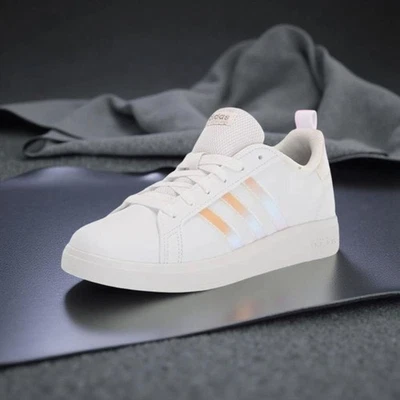 Adidas Grand Court 2.0 Blanco Iridiscente Tenis Unisex Niños Talla 2 Zapatos Foto 1 de 4