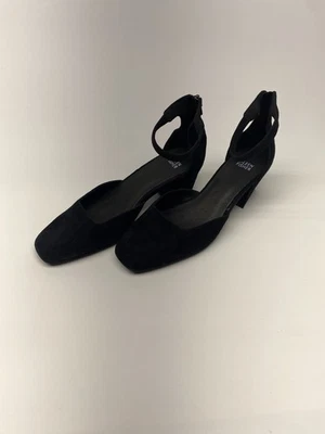 Женские туфли-лодочки Eileen Fisher Veery черные замшевые с ремешком на лодыжке размер 9,5 - Изображение 1 из 4