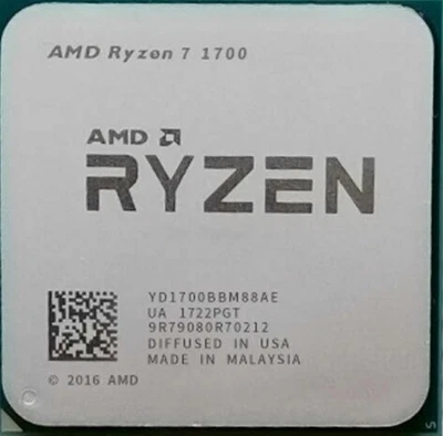AMD Ryzen 7 1700 AM4 CPU Processor R7 1700 3.0 GHz Eight Core 16T 65W Desktop - Image 1 of 2