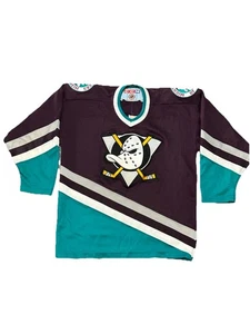 Camiseta De Colección Anaheim Mighty Ducks Juvenil L/XL CCM Niños Niños NHL Hecha en EE. UU. - Imagen 1 de 5