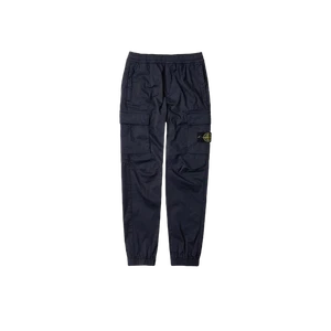 (Kids) Stone Island 31112 Stretch Cotton Wool Satin Garment Dyed Cargo Pants Nav - Picture 1 of 4