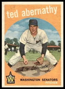 1959 Topps #169 Ted Abernathy Washington Senators Near Mint - Imagen 1 de 2