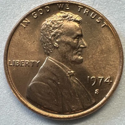 1974 S Lincoln Memorial Cent Penny - Uncirculated BU RD - Free Shipping - Image 1 of 2