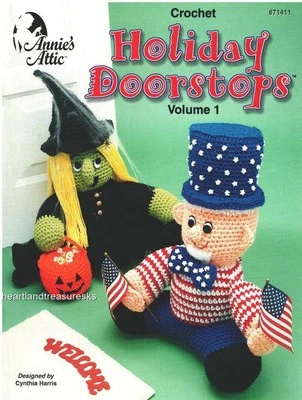 Holiday Doorstops  Vol. 1 Annie's Attic Crochet Pattern Booklet  5 Patterns Rare - Image 1 of 2
