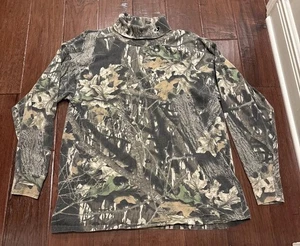 De colección Años 90 Roble Mossy Cuello Tortuga Manga Larga Camuflaje M Caza Hecho en EE. UU. - Imagen 1 de 11