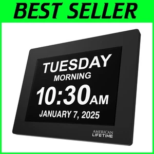 Senior-Friendly Dementia Clock - Custom Alarms & Big Display - Picture 1 of 11