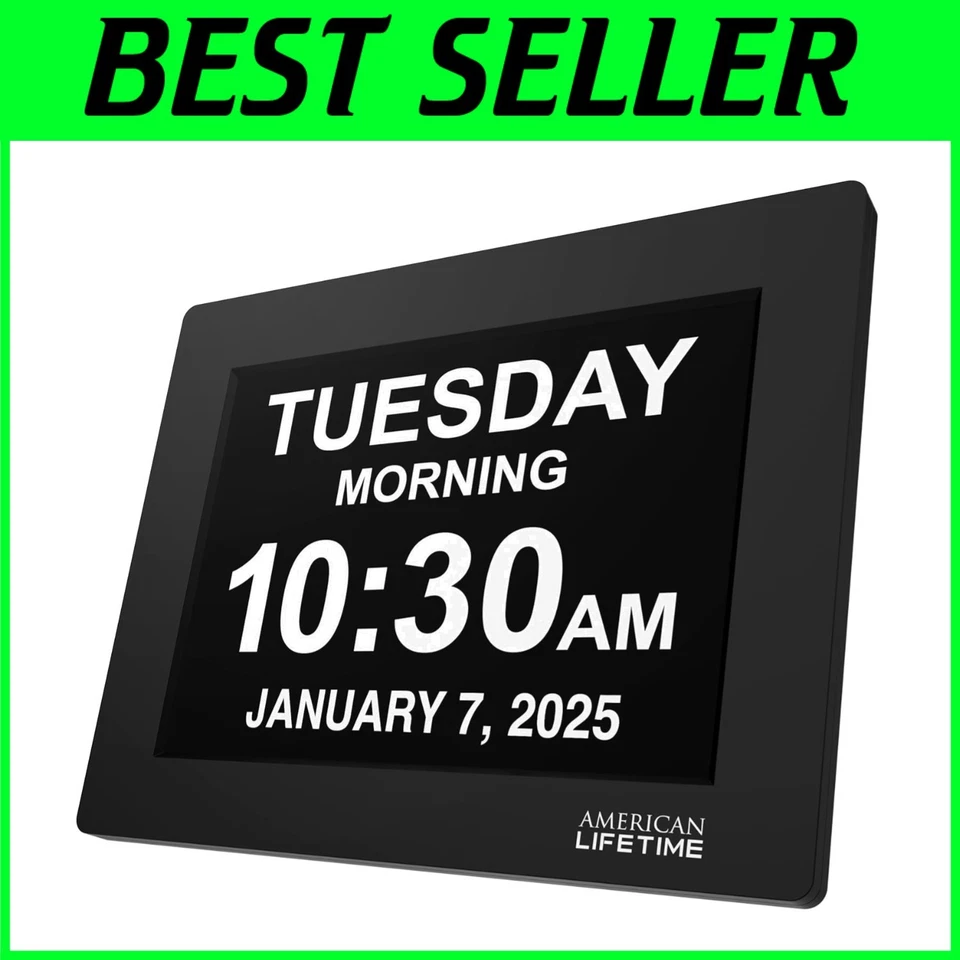 Senior-Friendly Dementia Clock - Custom Alarms & Big Display - Image 1 of 4
