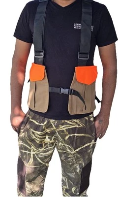 Upland Hunting strap vest Waxed water proof canvas Camping Tactical Outdoor - Image 1 of 4