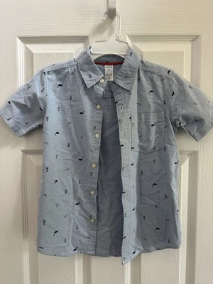 Camisa de playa manga corta con botones talla 7 Carters para niños Foto 1 de 4