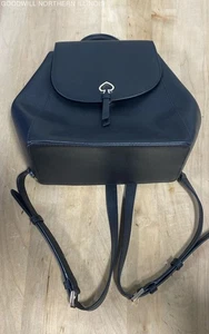 Kate Spade New York Adel Medium Flap Black Leather Backpack Purse w/COA - Picture 1 of 7