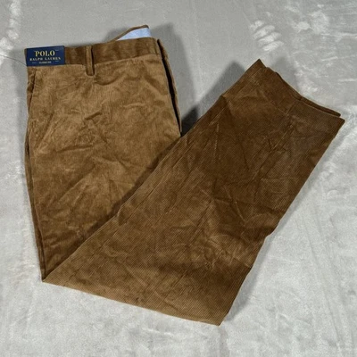 NWT Polo Ralph Lauren Prospect Pant Men 44B Brown Corduroy Preppy Golf Classic - Image 1 of 4
