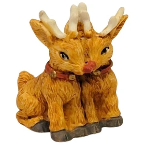 VTG 80s Rudolph Reindeer Figurine 1.75" Christmas Decor Holiday Decoration - Picture 1 of 7