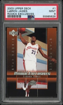PSA 9 2003 cubierta superior novato exclusivo Lebron James Rookie #1 radiocontrol como nuevo Foto 1 de 2