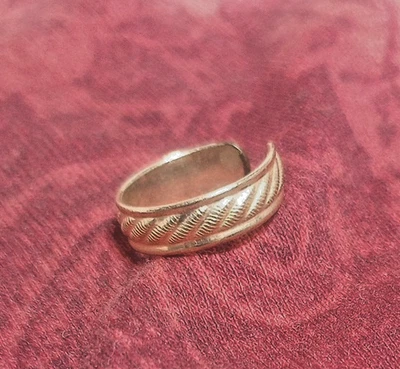 14k золото заполненное носок кольцо регулируемый новый винтажный - Изображение 1 из 4