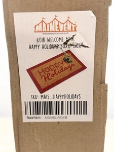 Main Event Coir Welcome Mat - "Happy Holidays" 30x17 Inch Christmas Doormat - Picture 1 of 2