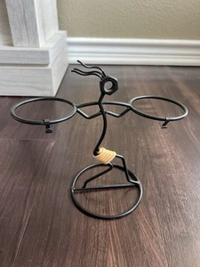 Vintage MCM Tribal 7” Candleholder Wire Art - Picture 1 of 4