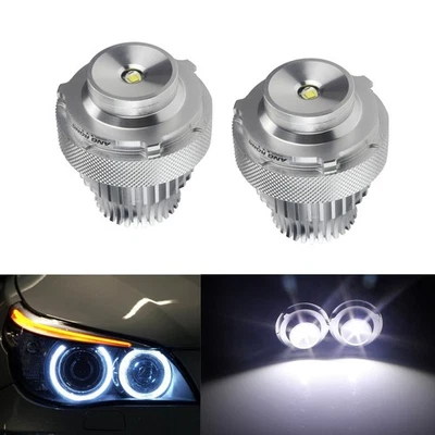 2x 10W LED Angel Eyes Für BMW 5er E60 E61 LCI 2007-2010 Xenon Weiss Standlicht - Bild 1 von 4