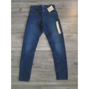 Girls Blue Denim Jeans Kids Size 10 Dark Wash Super Stretch Slim Jeggings Pants - Picture 1 of 10