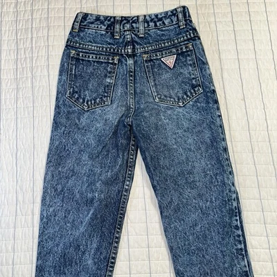 Jeans Guess Vintage Hechos en EE. UU. 80’s Lavado Ácido Cintura Alta Cremallera Tobillo Talla 10 Foto 1 de 4
