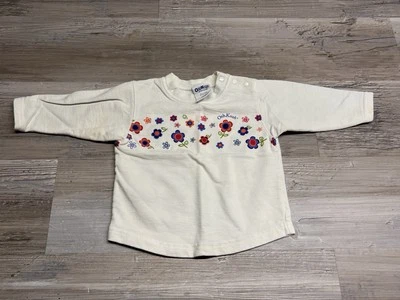 Sudadera De Colección Osh Kosh B’Gosh Niñas Cuello Redondo Blanca con Flores Talla 12 Meses Foto 1 de 4