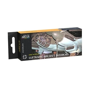 Juego de pintura esmaltada Arcus #E2018 interiores de aviones Luftwaffe 6 colores en conjunto 10 ml - Imagen 1 de 14
