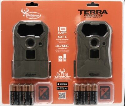 2 Pack NEW Wildgame Innovations Terra Extreme Lights Out 18MP Trail Camera • 84.99$