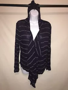 planet motherhood maternity navy Strickjacke Medium Streifen Kapuze - Bild 1 von 4