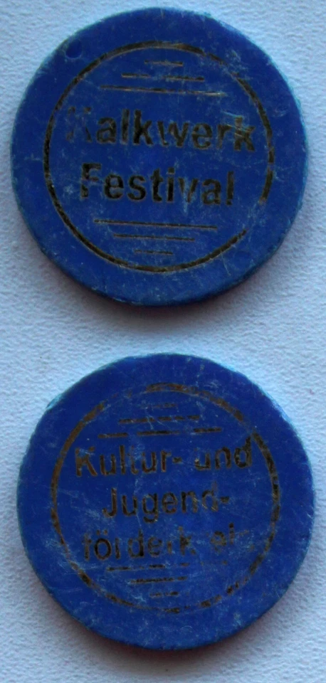 Für Sammler: 2 Chips Kalkwerk Festival Kultur- und Jugendförderkreis - Bild 1 von 1