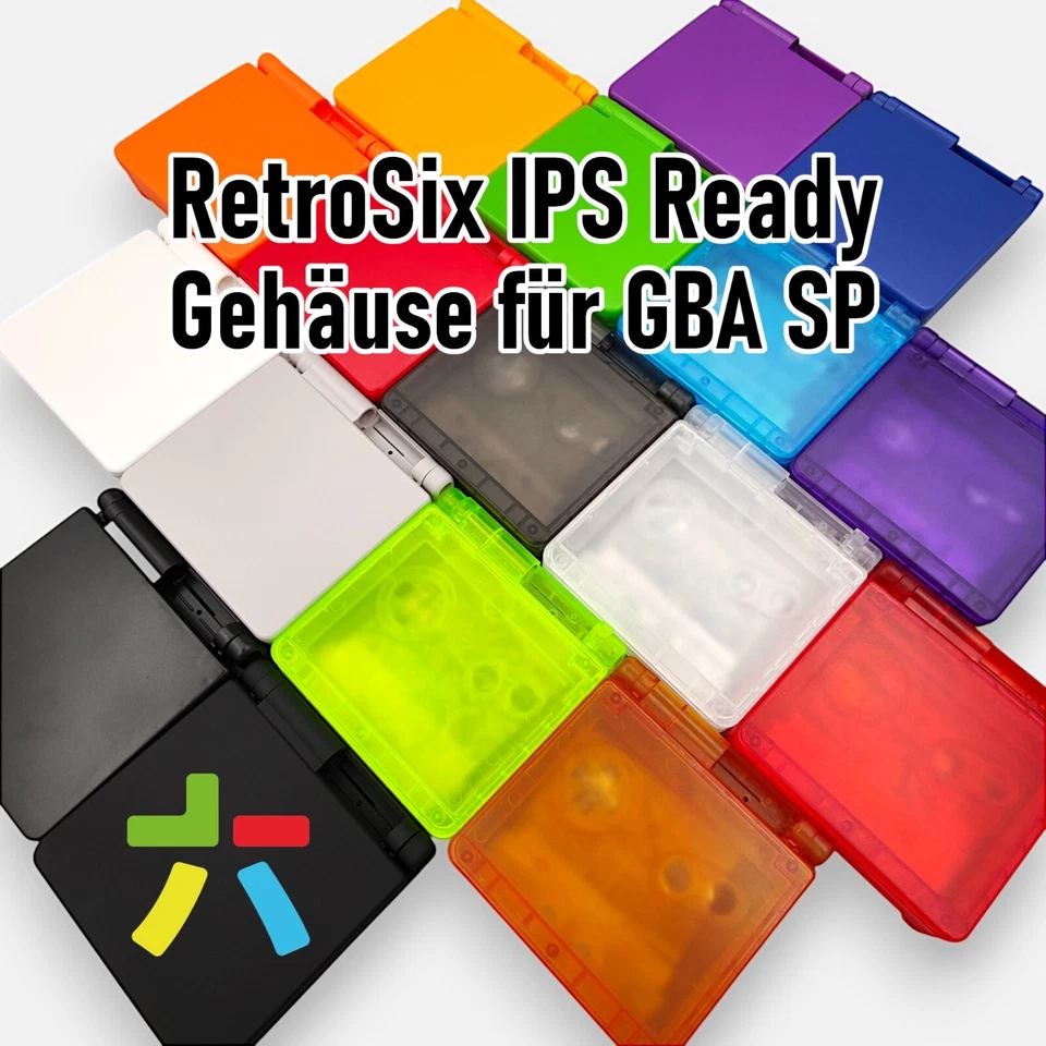 RetroSix GBA SP Gehäuse für GameBoy Advance SP IPS READY SHELL Case - Image 1 of 1