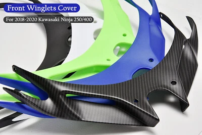 Motor Front Fairing Aerodynamic Winglets Cover For 18-22 Kawasaki Ninja 250 400 - Image 1 of 4